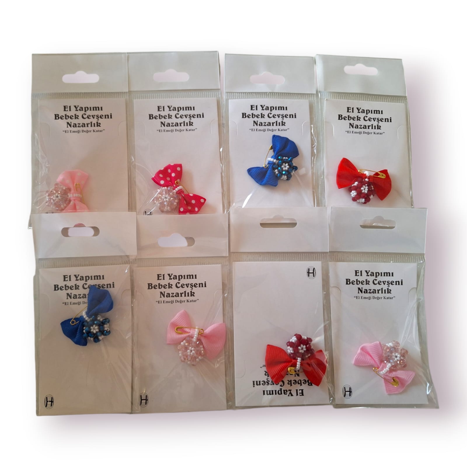 YNC EL YAPIMI BEBEK CEVŞENİ KURDELA NAZARLIK