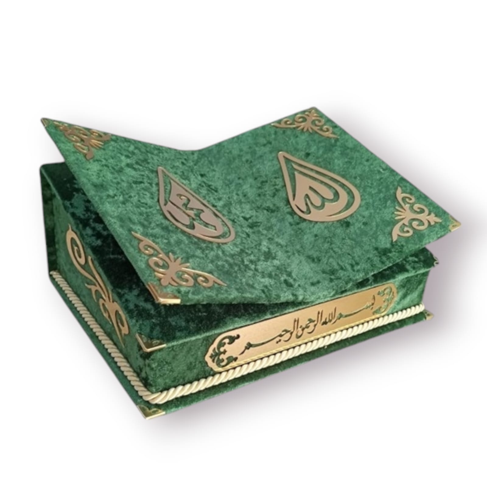 MKT KADİFE RAHLELİ KURAN YEŞİL OMR