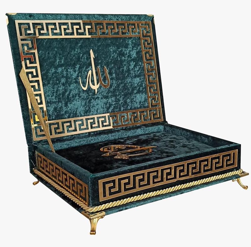 MKT KADİFE AYAKLI KURAN YEŞİL OMR