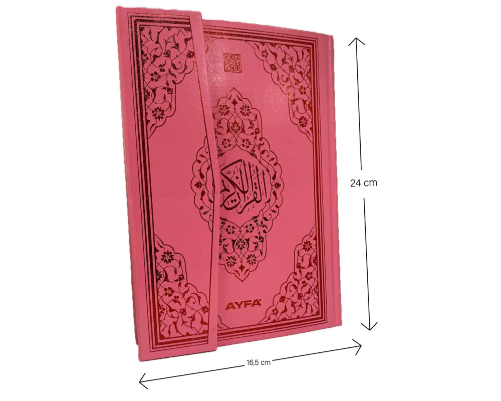 Y-AYFA 123 PEMBE ORTA BOY RENKLİ KURAN-I KERİM PEMBE