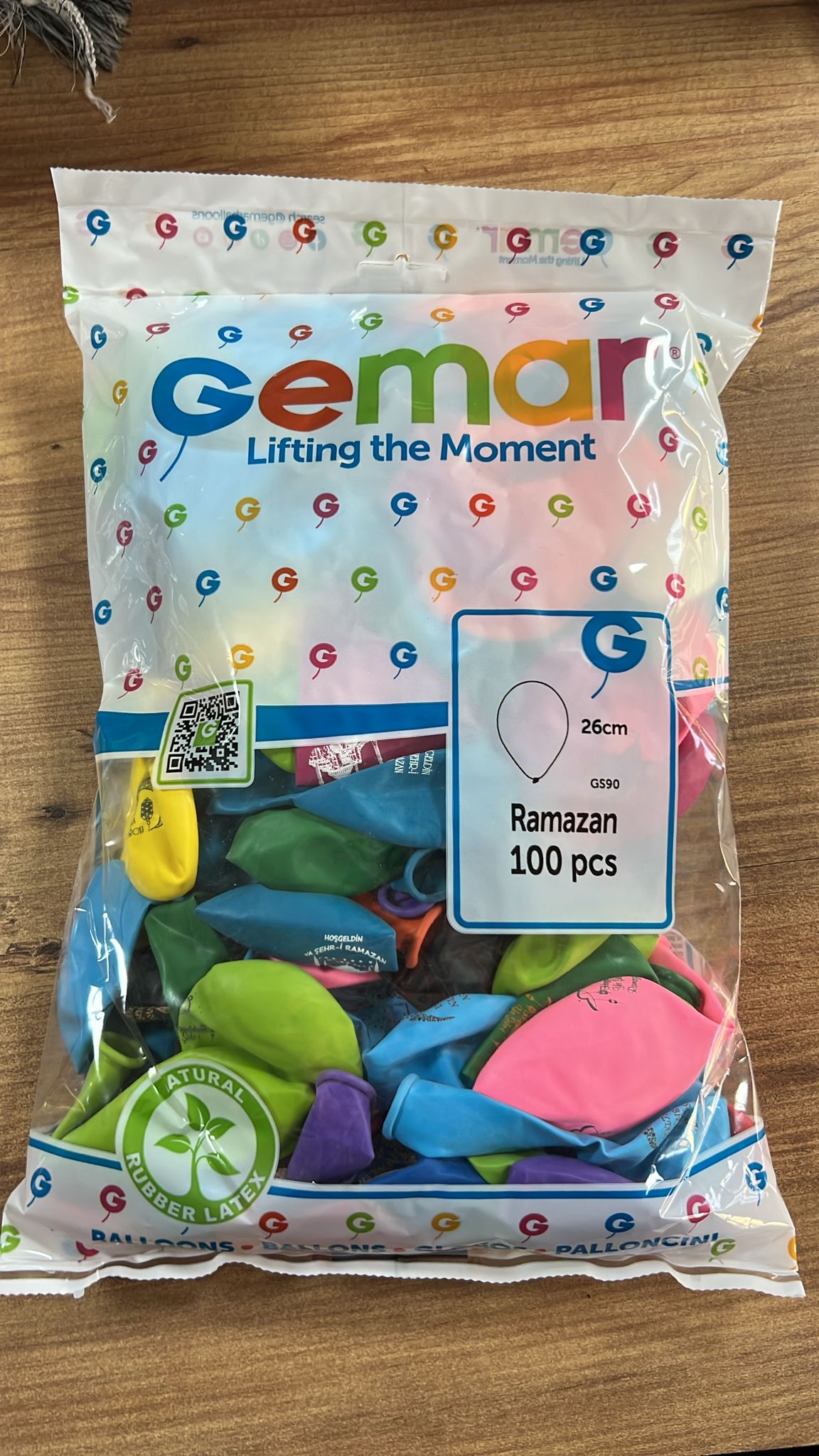 MY GLB BASKILI HOŞ GELDİN RAMAZAN (1+1) BALON 100'LÜ