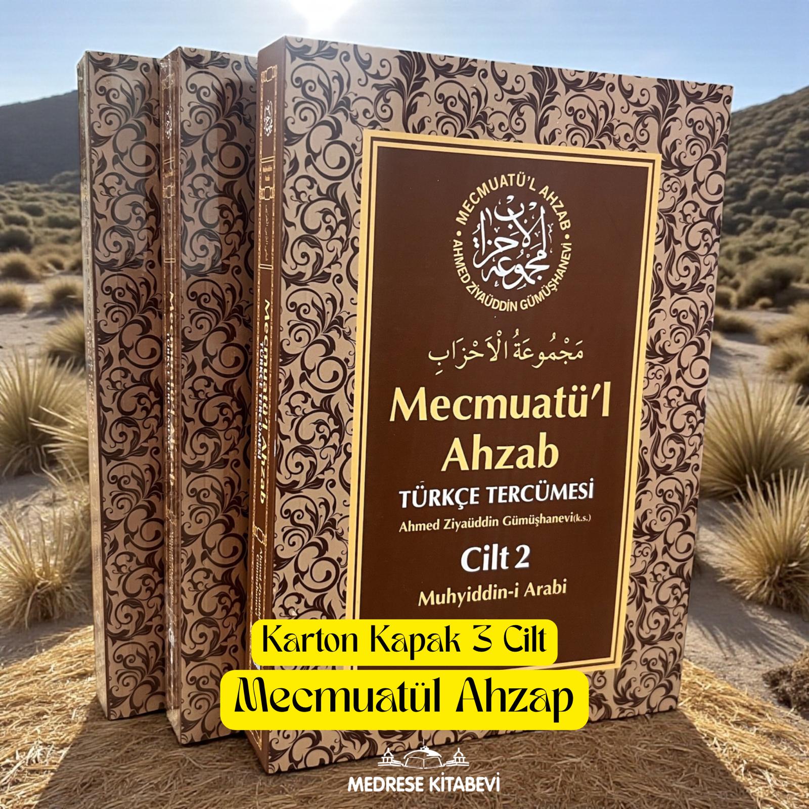 KRD KARTON KAPAK MECMUATÜL AHZAB TÜRKÇE MEAL 3 CİLT