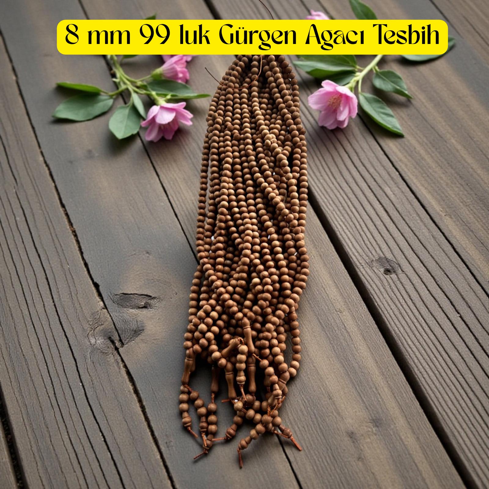 İR TESBİH 99 8 MM GÜRGEN AĞACI (DESTE) 