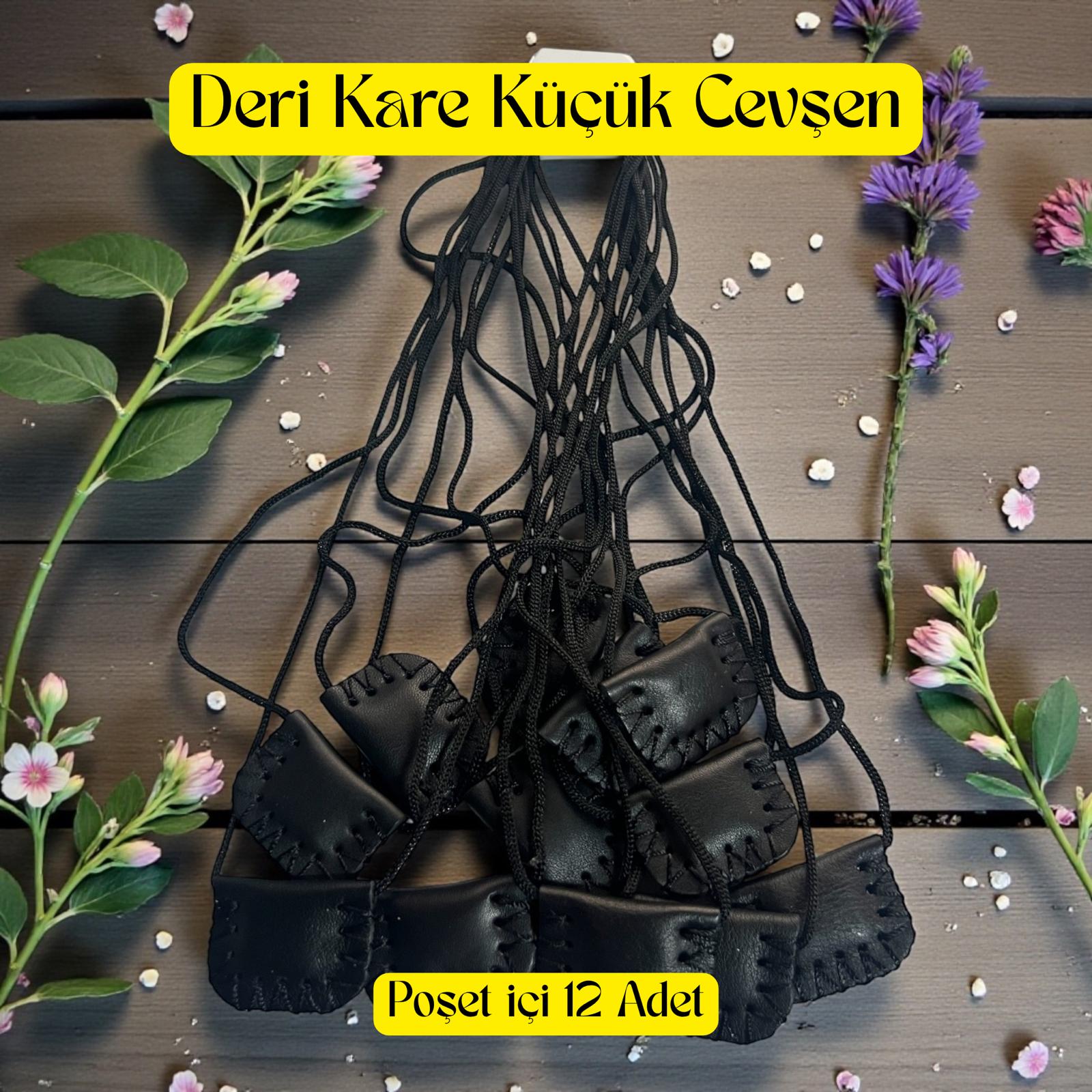 İR CEVŞEN DERİ KARE KÜÇÜK POŞET İÇİ 12 ADET