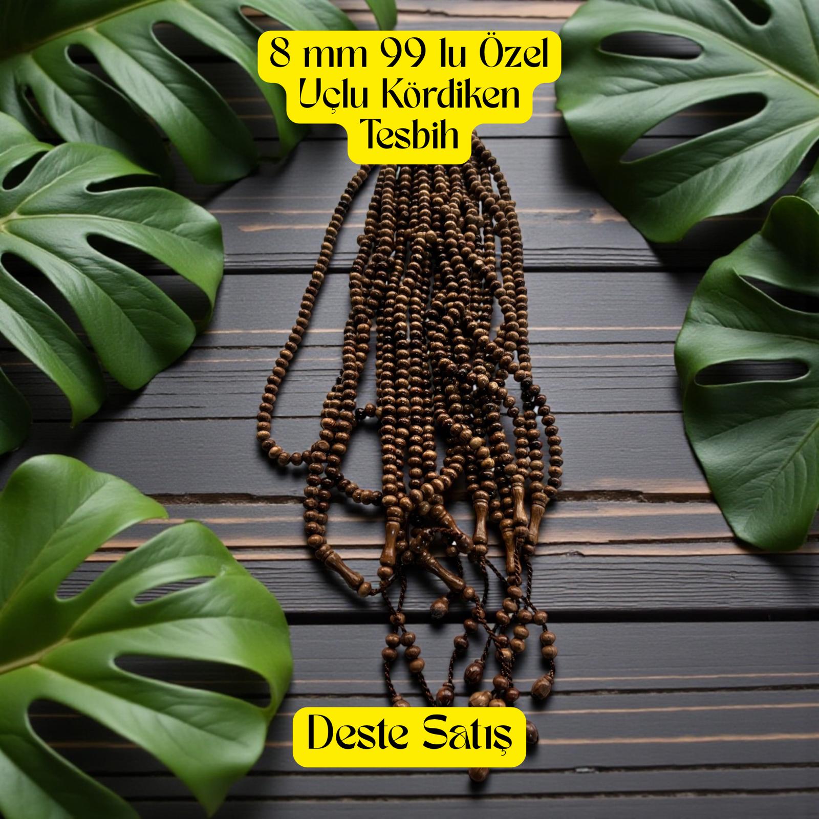 İR TESBİH 99 KÖRDİKEN 8 MM ÖZEL UÇLU (DESTE) 