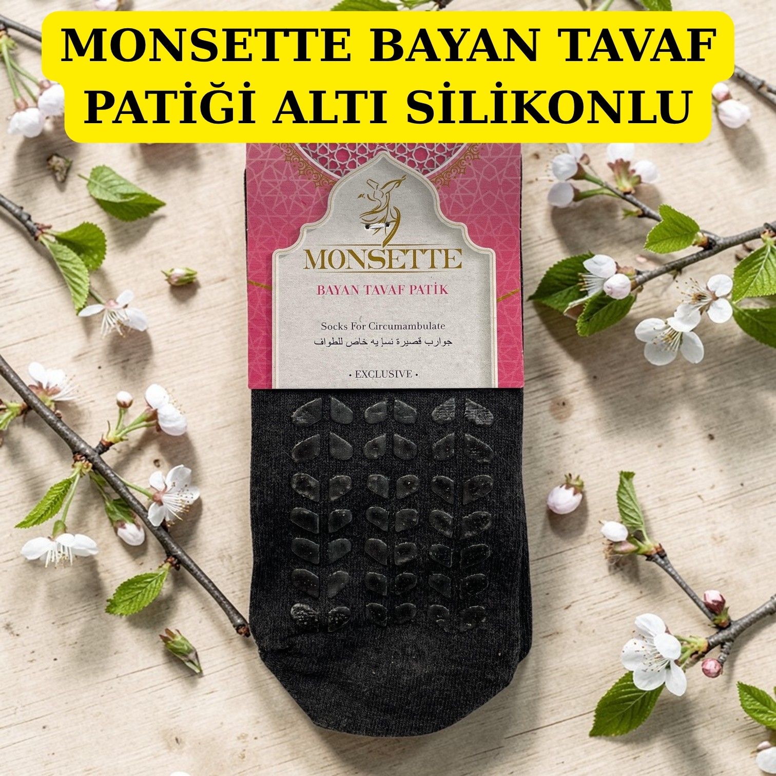 URV MONSETTE BAYAN TAVAF PATİĞİ ALTI SİLİKONLU 12'Lİ PAKET