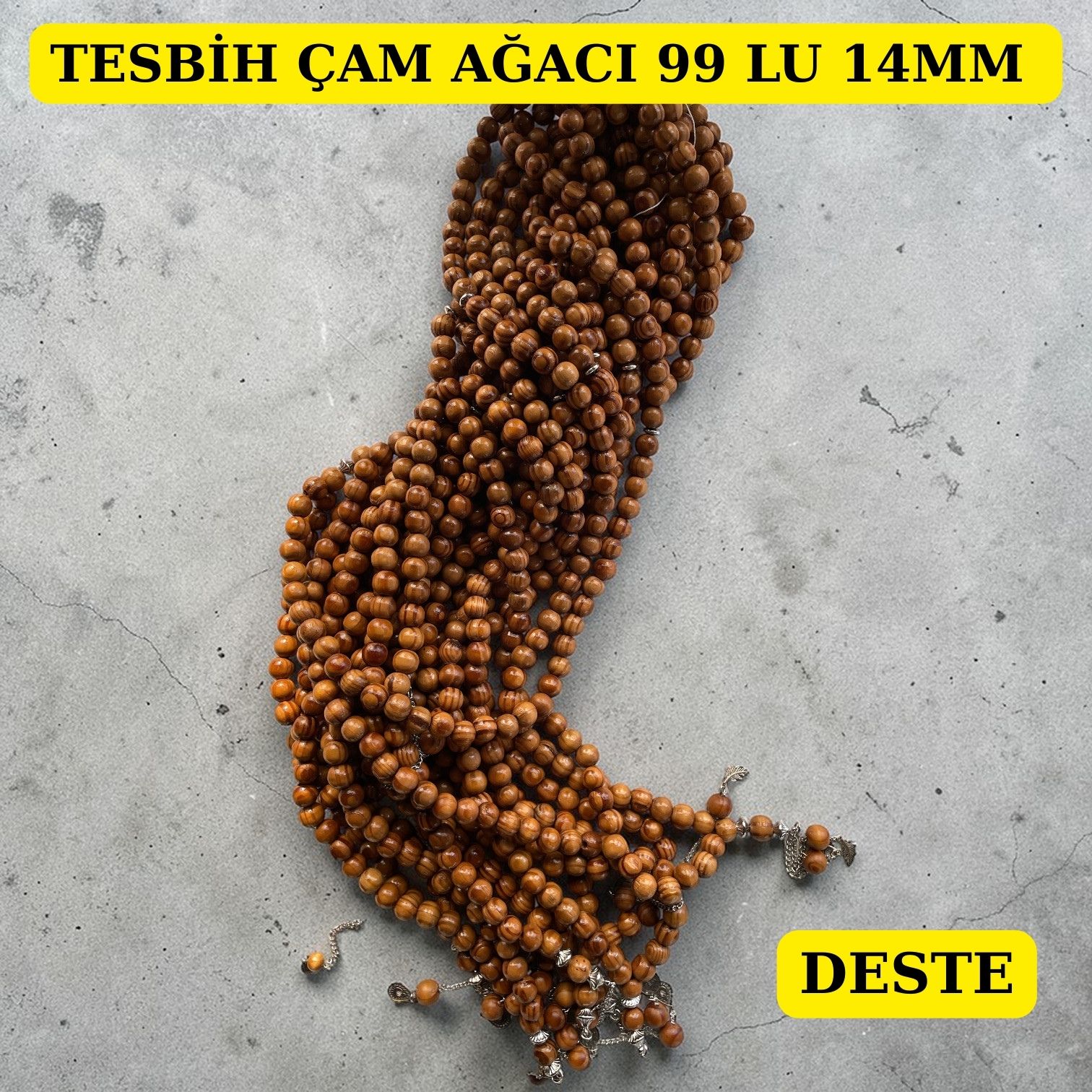 DRG TESBİH ÇAM AĞACI 99 LU 14MM DESTE