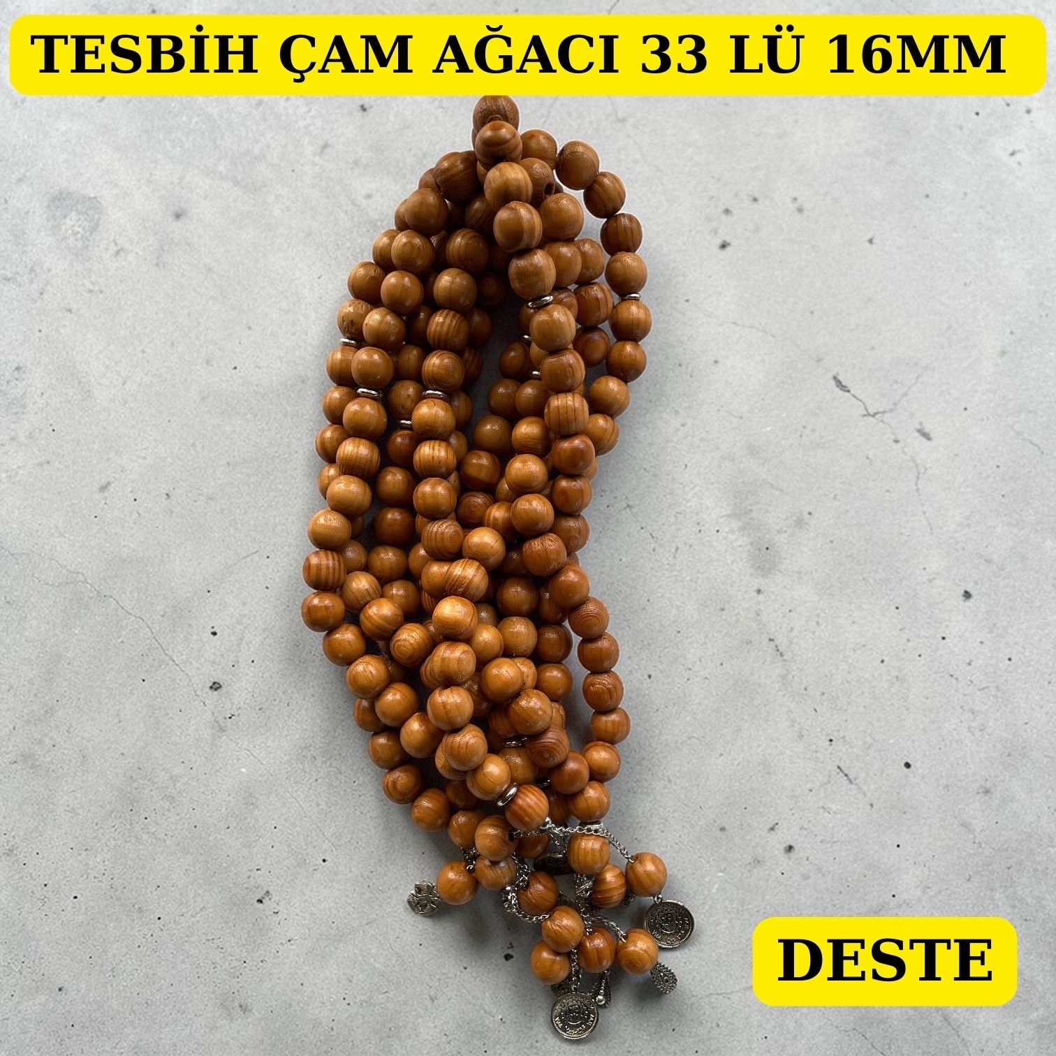 DRG TESBİH ÇAM AĞACI 33 LÜ 16MM DESTE