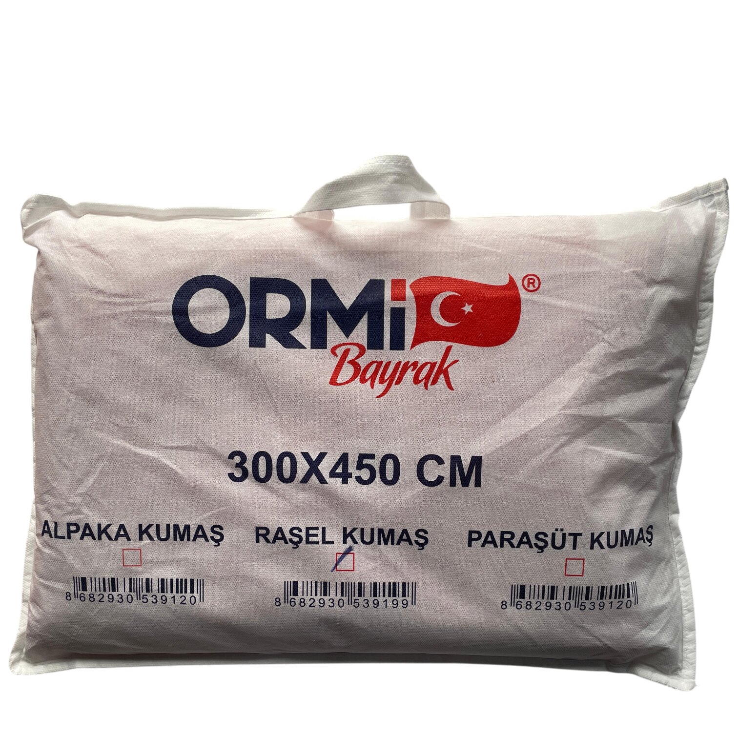 ORMİ 300X450 CM TAŞIMA ÇANTALI RAŞEL KUMAŞ TÜRK BAYRAĞI