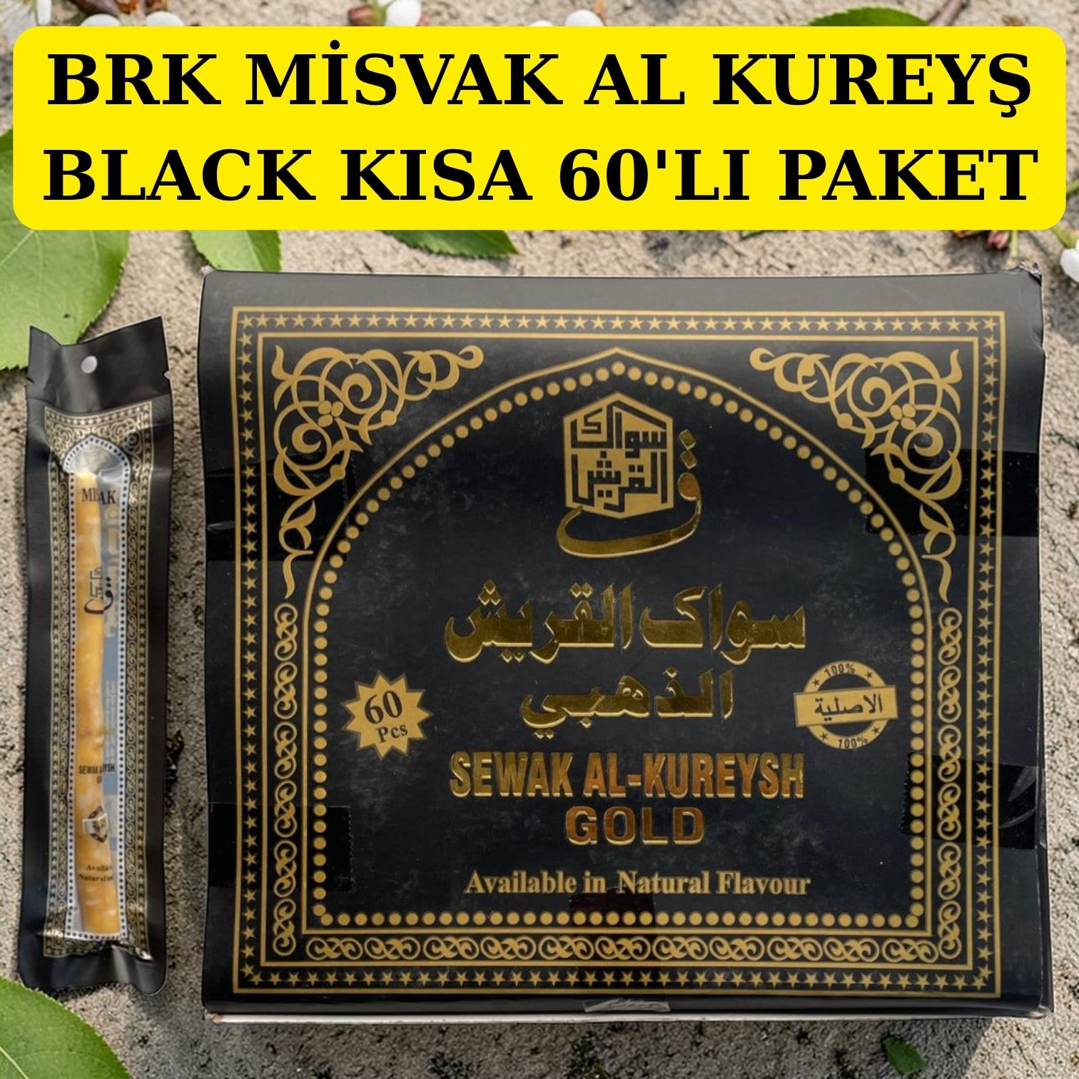 BRK MİSVAK AL KUREYŞ BLACK KISA 60'LI PAKET