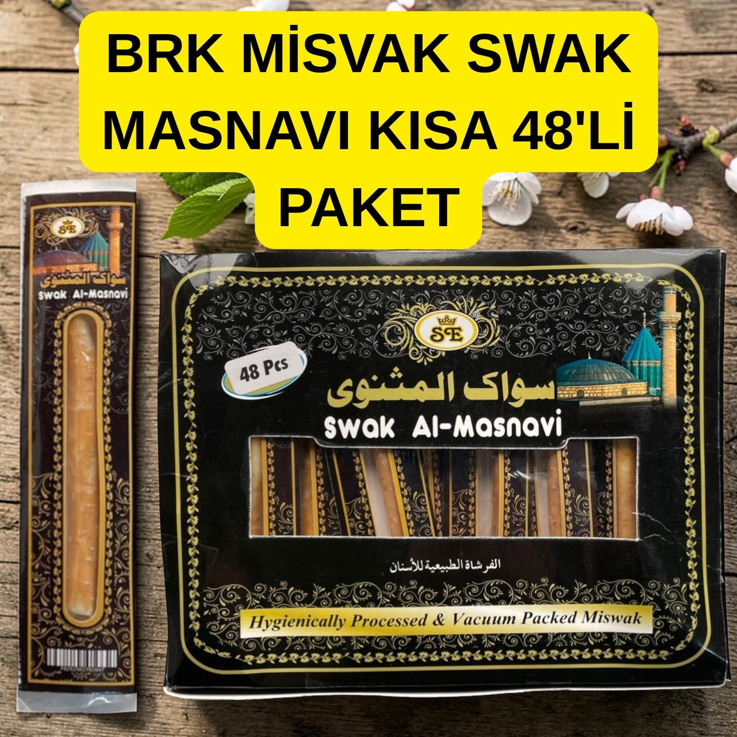 BRK MİSVAK SWAK MASNAVI KISA 48'Lİ PAKET