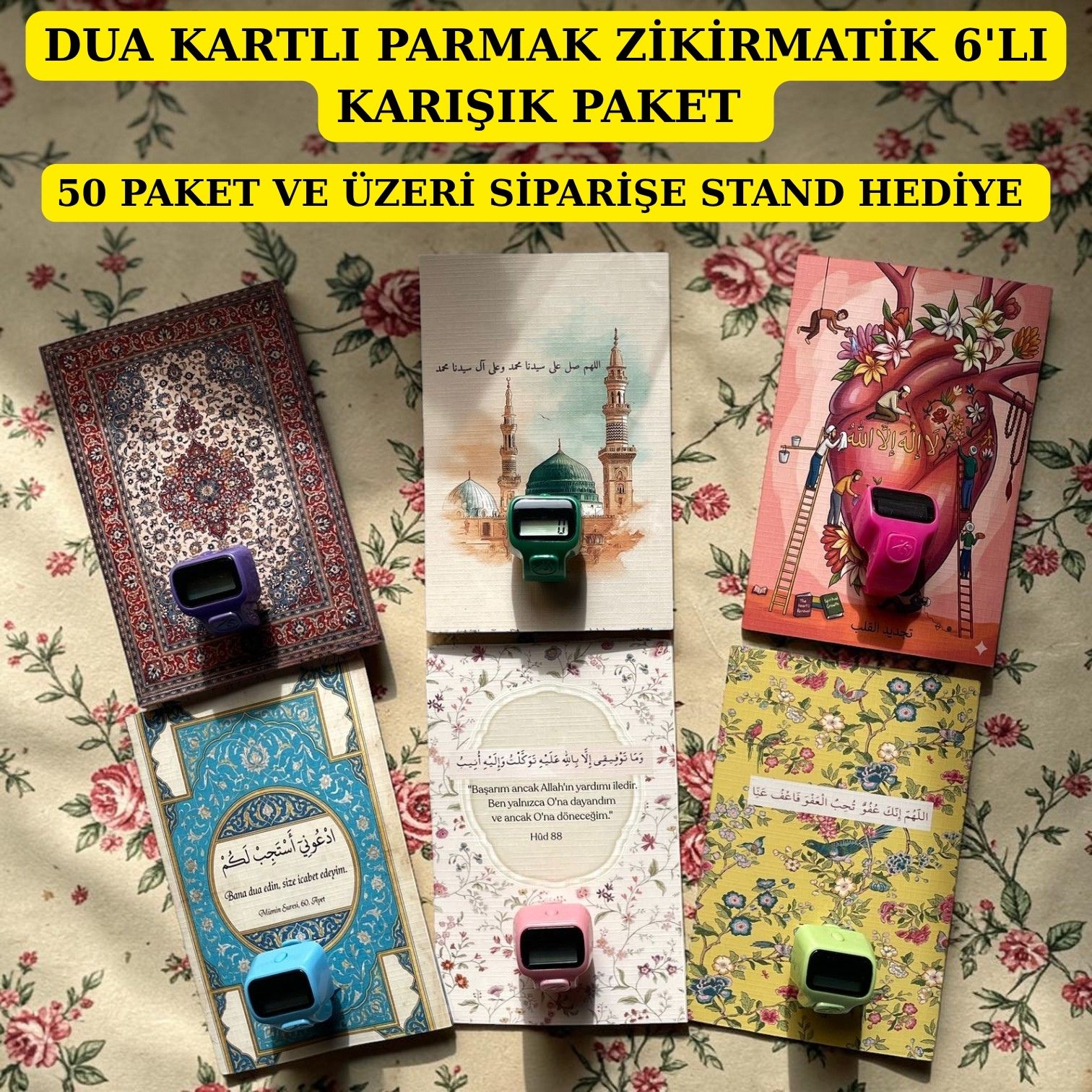 MNC DUA KARTLI PARMAK ZİKİRMATİK 6'LI KARIŞIK PAKET 