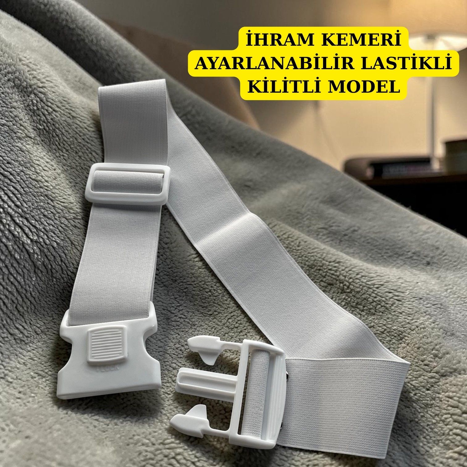 İR İHRAM KEMERİ AYARLANABİLİR LASTİKLİ KİLİTLİ MODEL