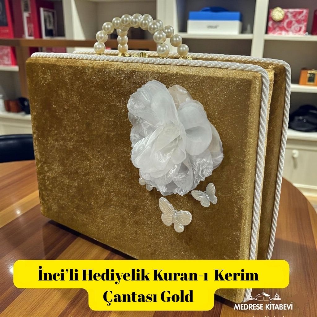 HVR İNCİLİ ÇEYİZ ÇANTASI GOLD