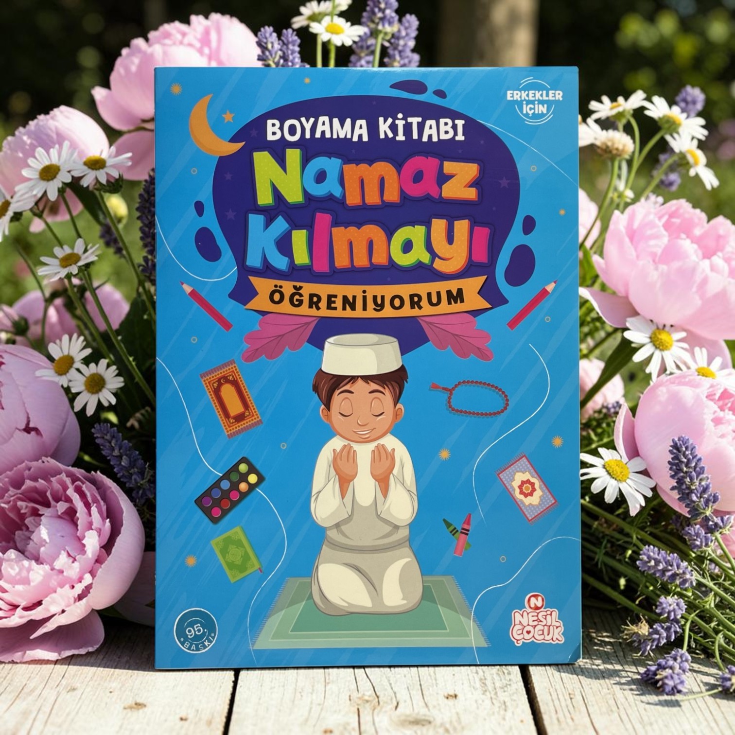 NESİL NAMAZ KILMAYI ÖĞRENİYORUM BOYAMA KİTABI (ERKEK)