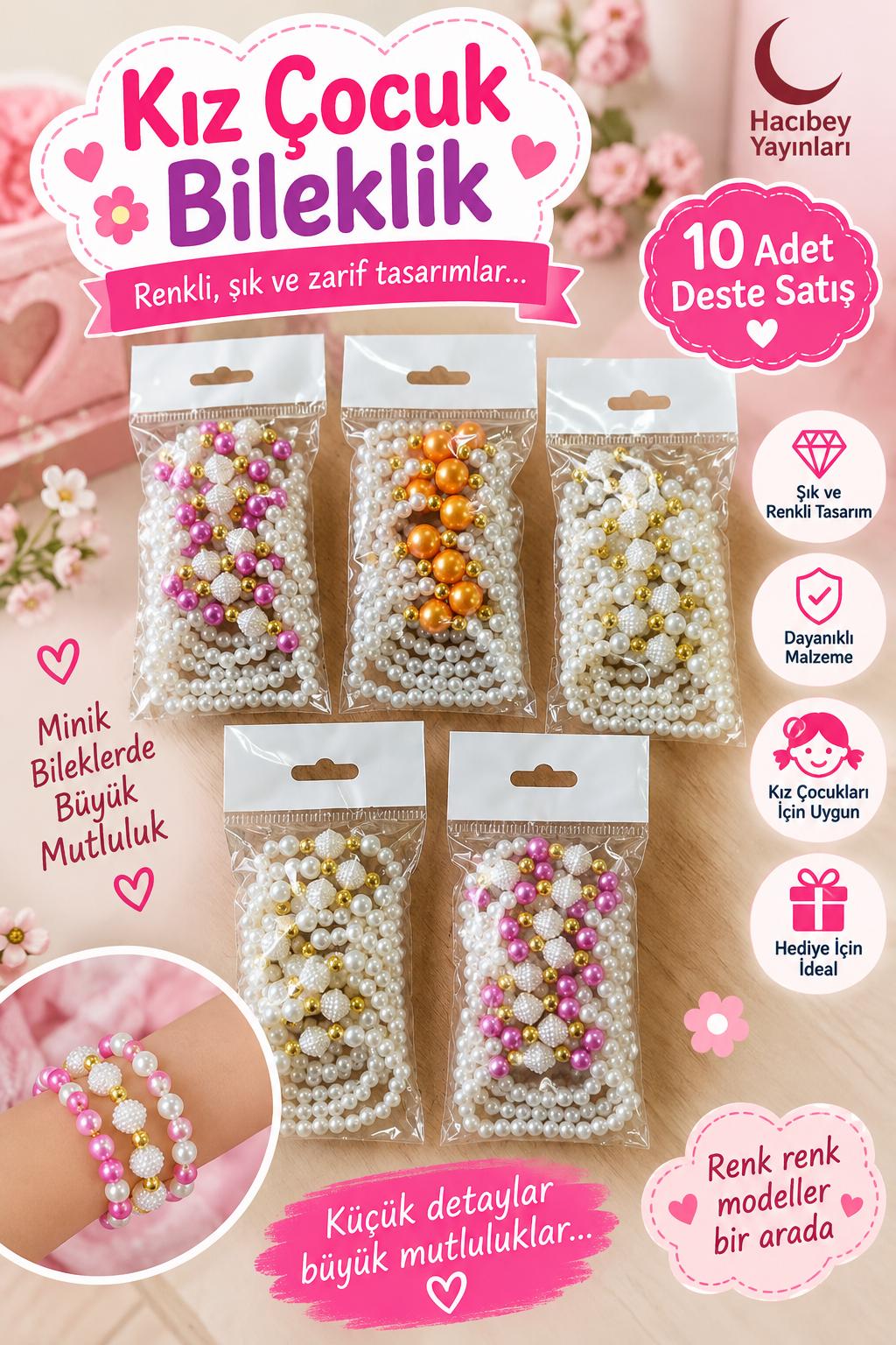 BRZ POŞETLİ KIZ ÇOCUK BİLEKLİK DESTE SATIŞ 