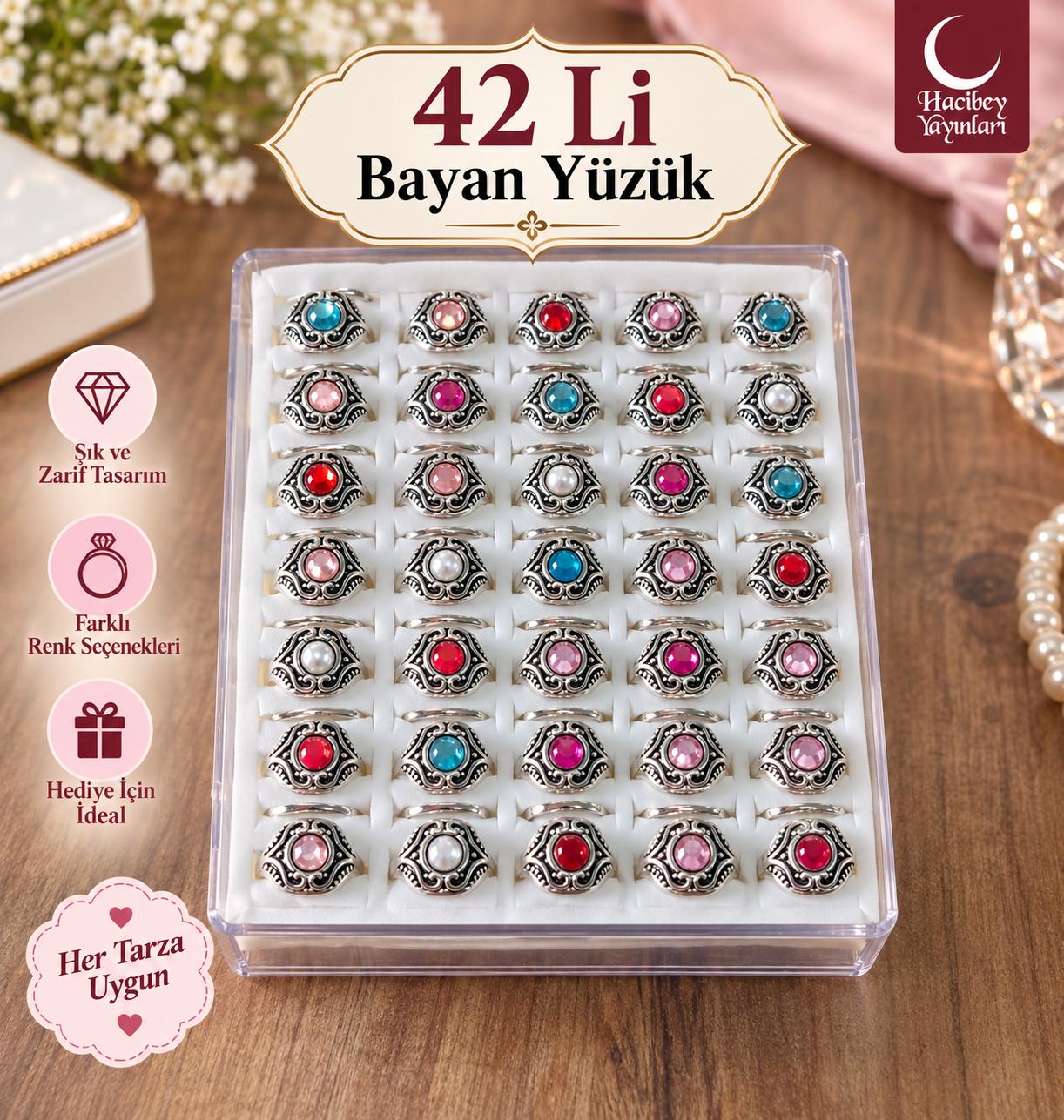 BRZ BAYAN  YÜZÜK 1 KUTU ( 42  Lİ )