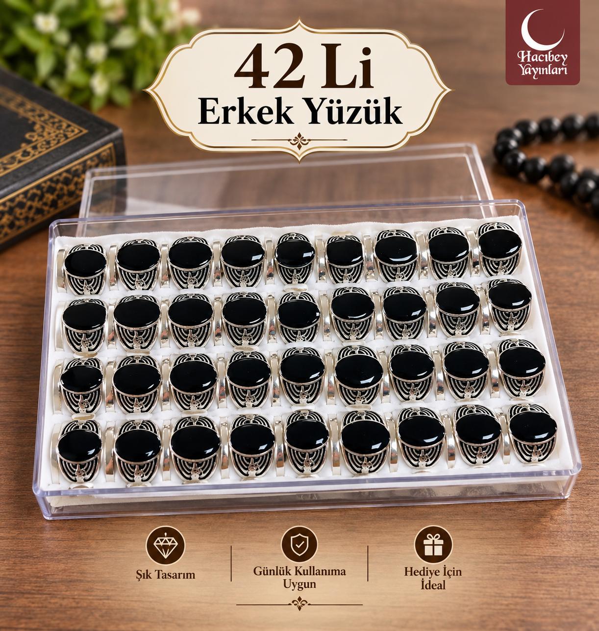 BRZ ERKEK YÜZÜK 1 KUTU ( 42  Lİ )