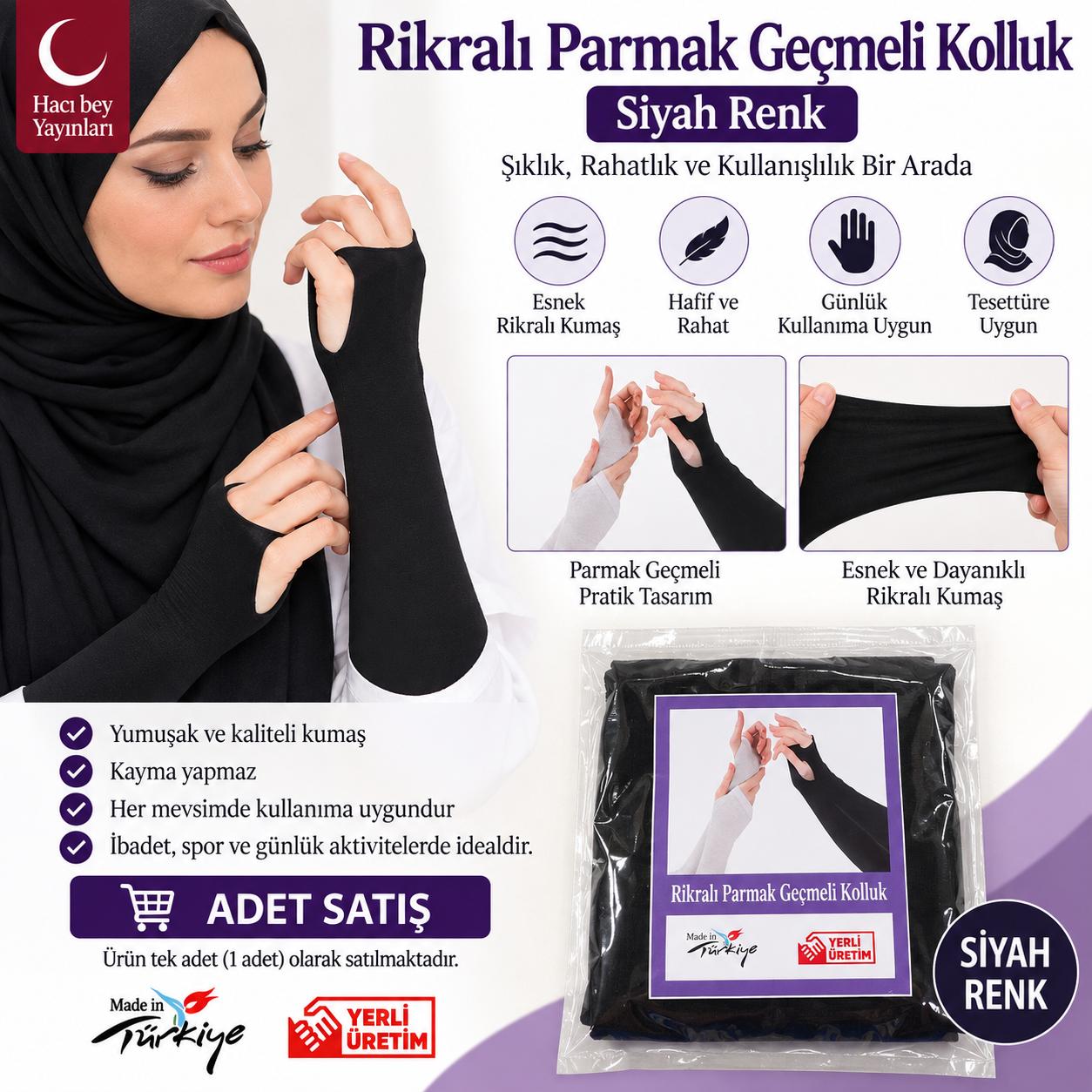 BRZ RİKRALI PARMAK GEÇMELİ KOLLUK SİYAH ADET SATIŞ