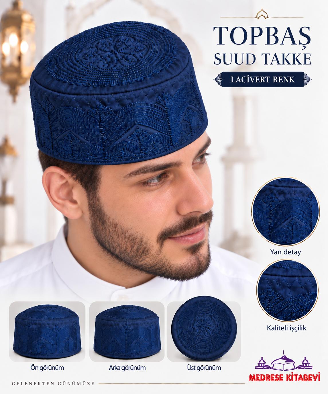 ŞM TOPBAŞ SUUD TAKKE LACİVERT 56 NUMARA 9 CM (ADET SATIŞ)
