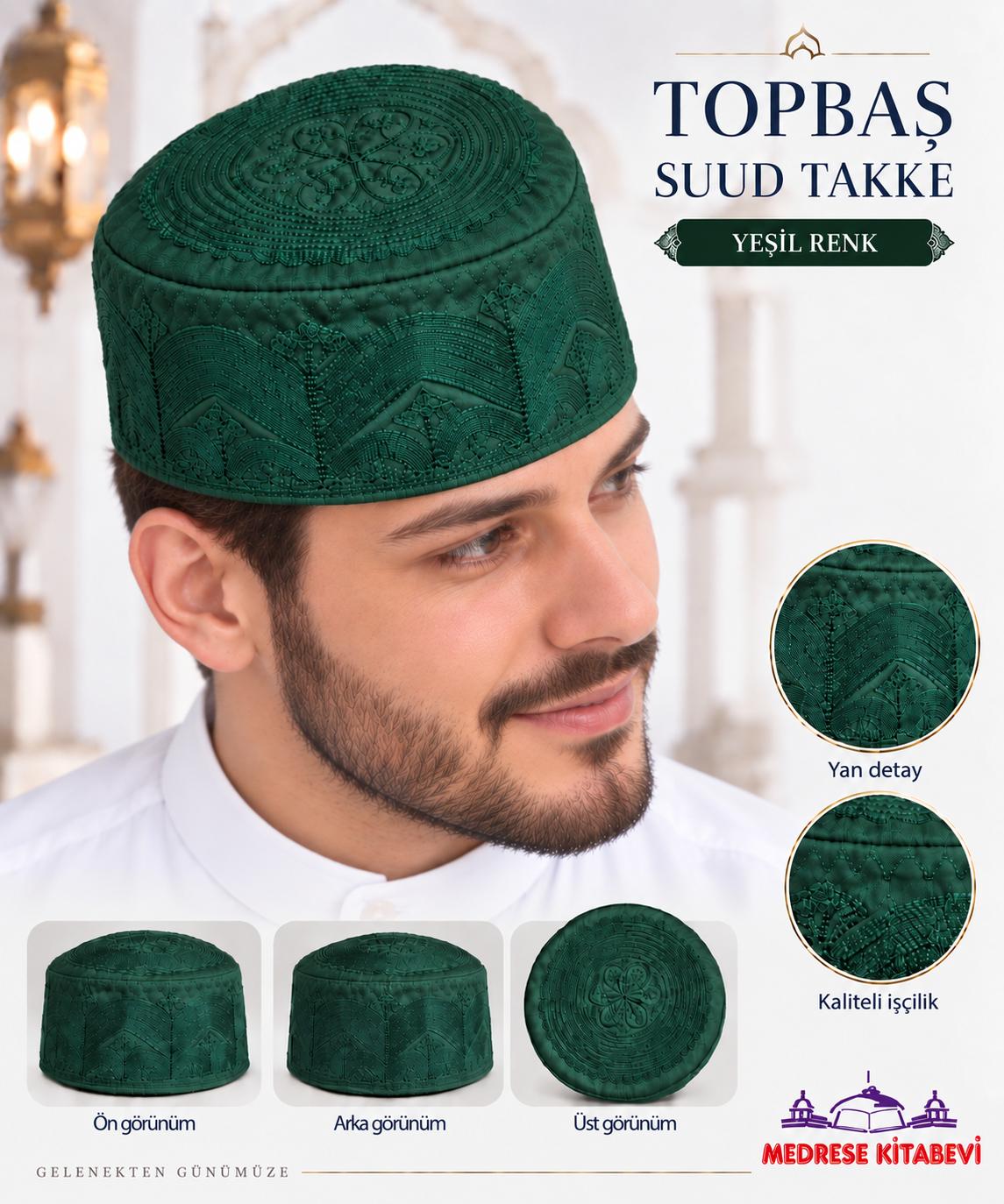 ŞM TOPBAŞ SUUD TAKKE YEŞİL 55  NUMARA 9 CM (ADET SATIŞ)