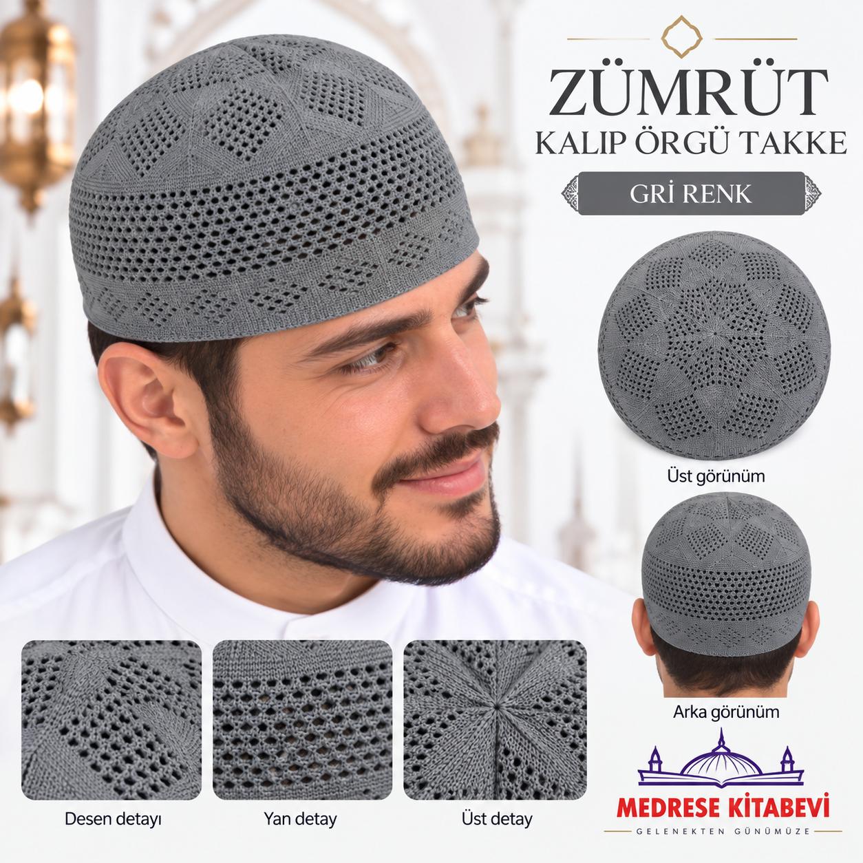 ŞM ZÜMRÜT KALIP TAKKE ÖRGÜ GRİ 55 NUMARA (ADET SATIŞ)