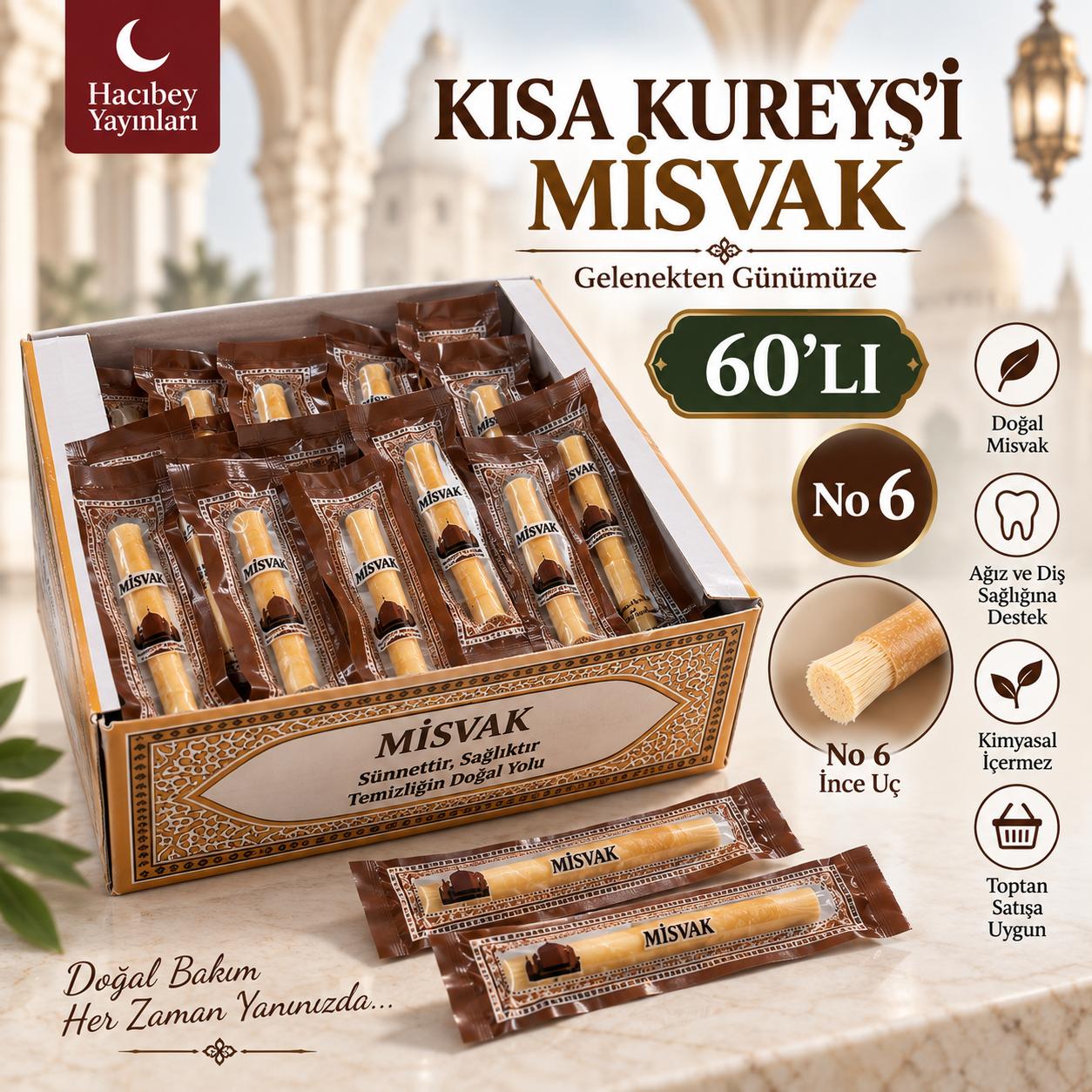 ŞM KUREYŞİ MİSVAK KISA NO 6 60 Lİ