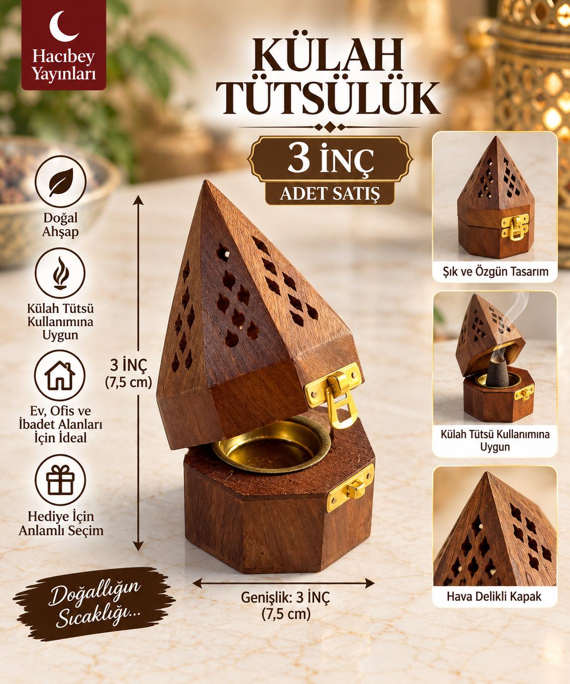 ŞM KÜLAH TÜTSÜLÜK AHŞAP 3 İNÇ ADET SATIŞ