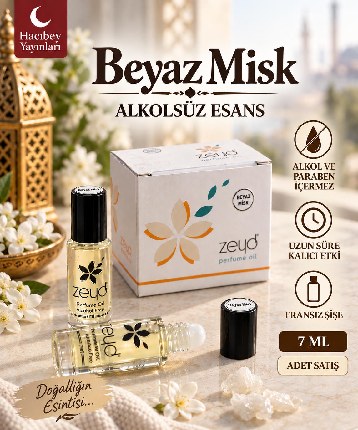 ZEYD ESANS 7 ML BEYAZ MİSK 12 Lİ