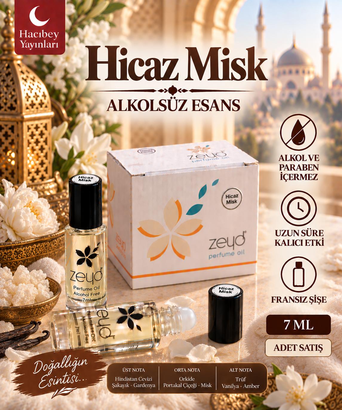 ZEYD ESANS 7 ML HİCAZ MİSK 12 Lİ