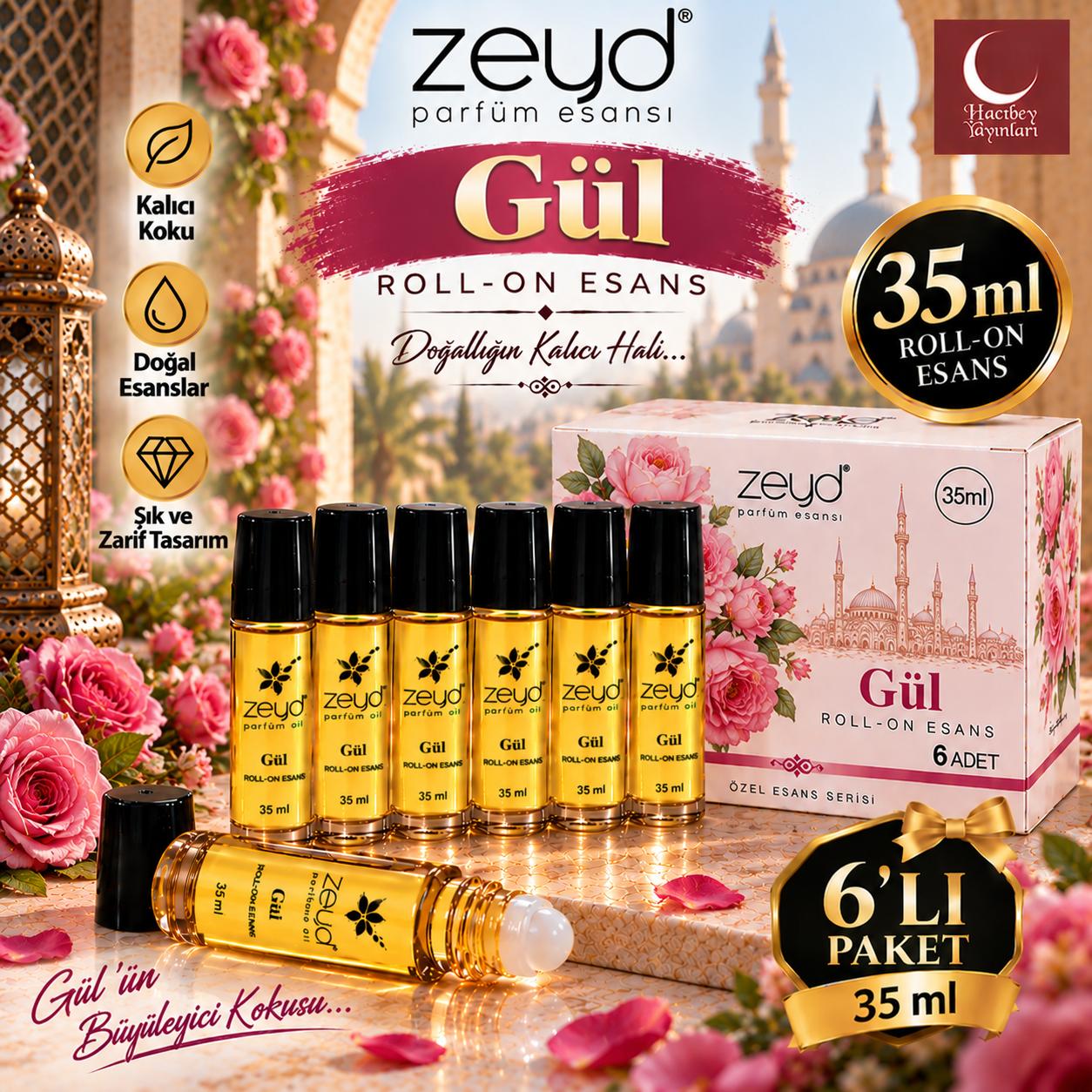 ZEYD ESANS 35 ML GÜL 6 LI