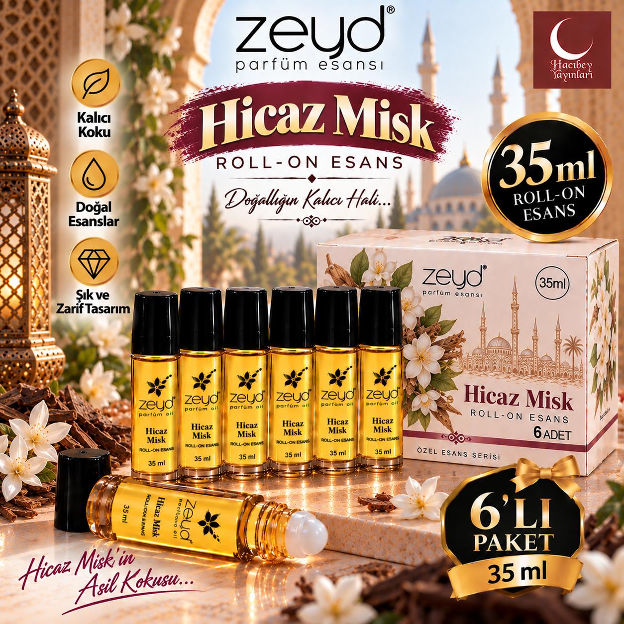 ZEYD ESANS 35 ML HİCAZ MİSK 6 LI