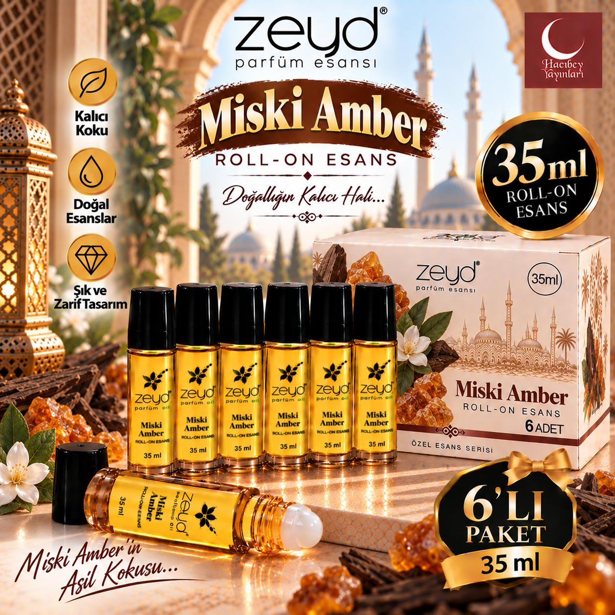 ZEYD ESANS 35 ML MİSK AMBER 6 LI