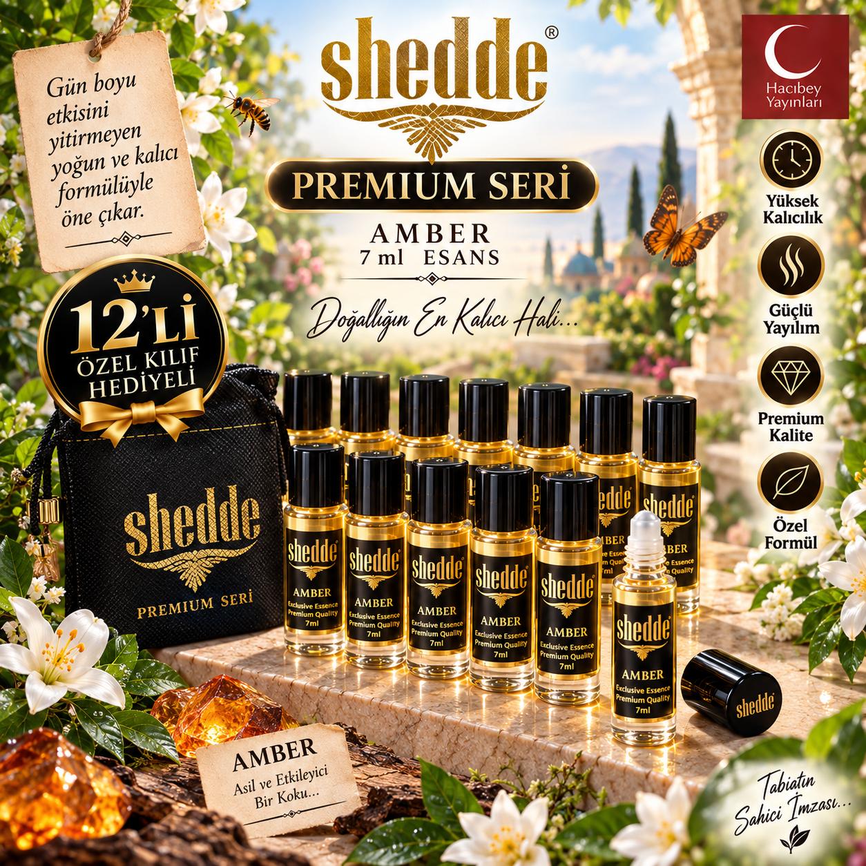 ZEYD SHEDDE 7 ML AMBER ESANS 12 Lİ KILIF HEDİYELİ
