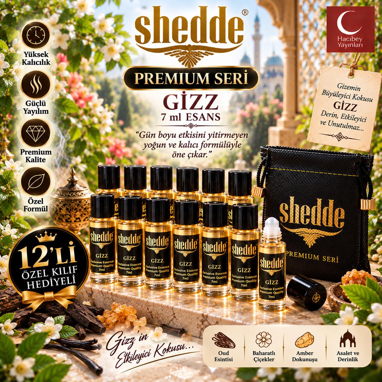 ZEYD SHEDDE 7 ML GİZZ ESANS 12 Lİ KILIF HEDİYELİ