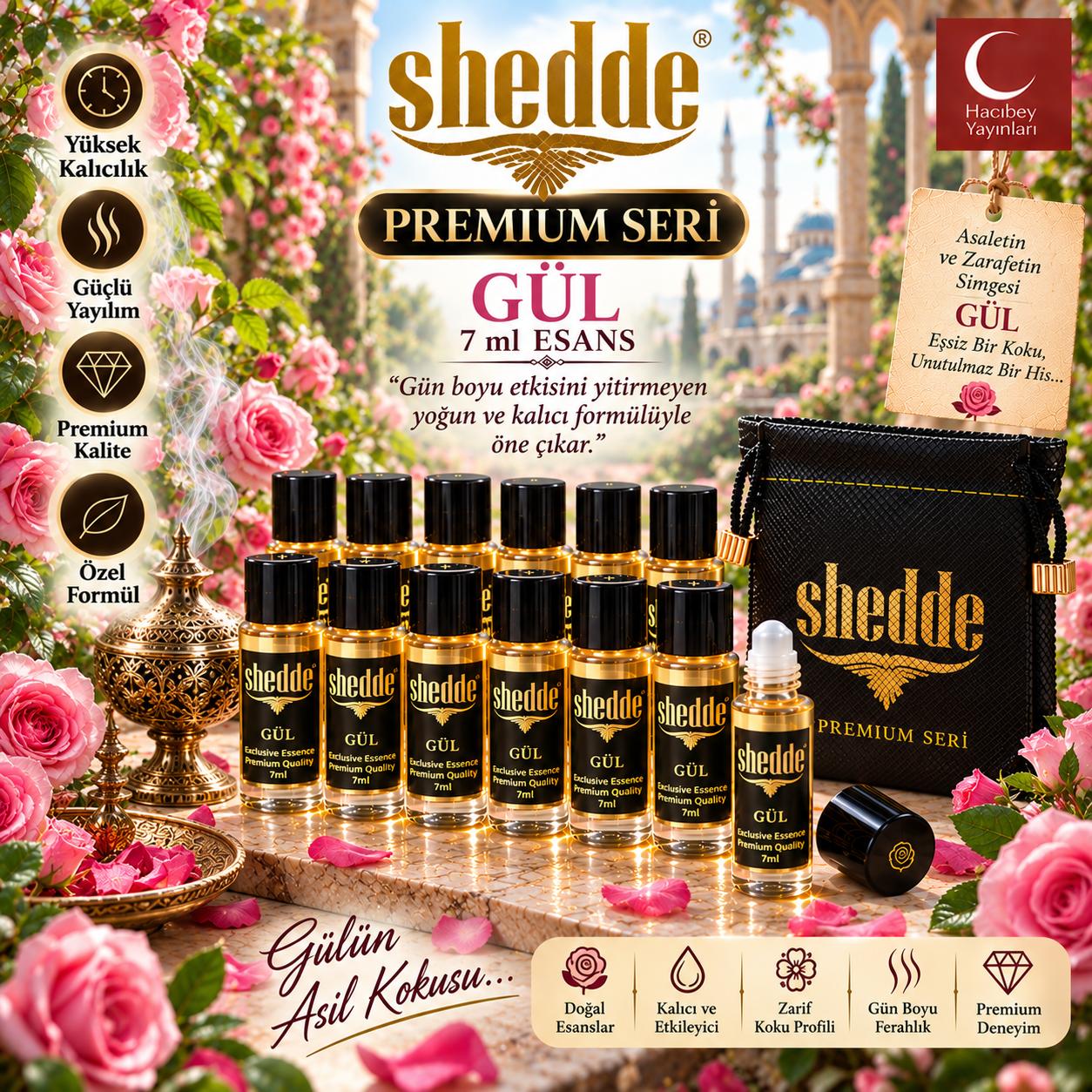 ZEYD SHEDDE 7 ML GÜL ESANS 12 Lİ KILIF HEDİYELİ
