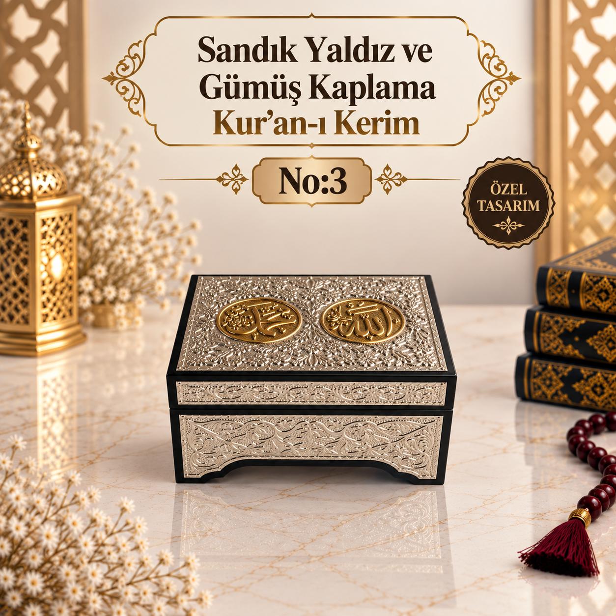 ÖRN SANDIK GÜMÜŞ YALDIZ KAPLAMA KUR'AN-I KERİM NO:3