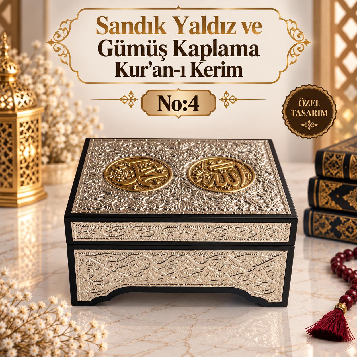 ÖRN SANDIK GÜMÜŞ YALDIZ KAPLAMA KUR'AN-I KERİM NO:4