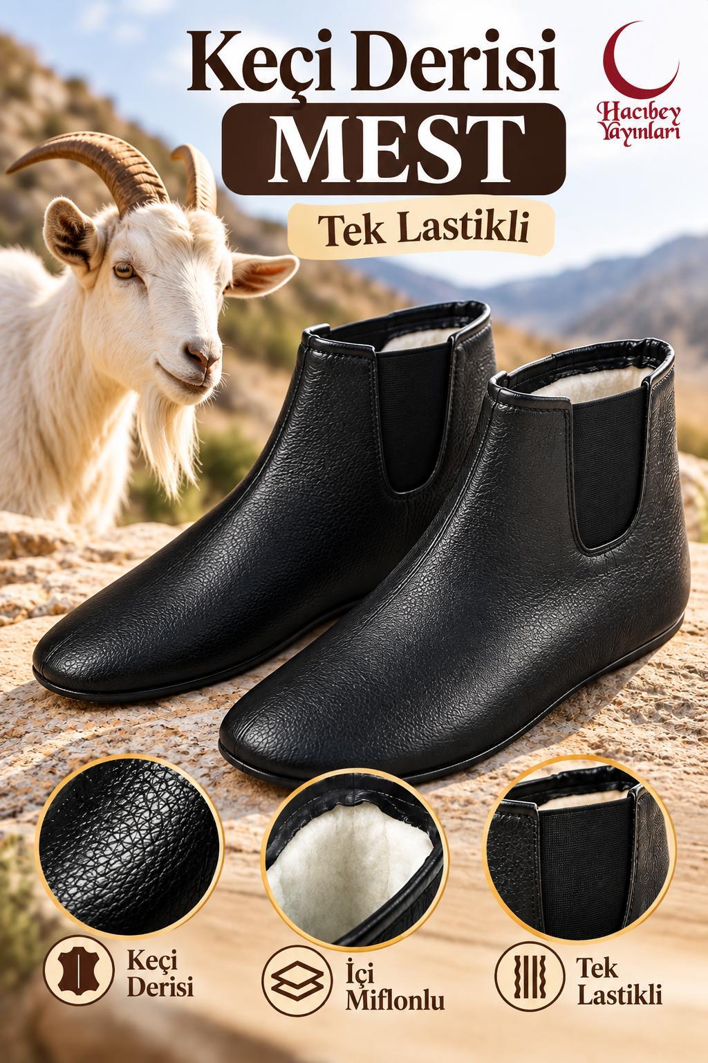 ÇGR MEST KEÇİ DERİSİ TEK TARAFI LASTİKLİ 36 NUMARA