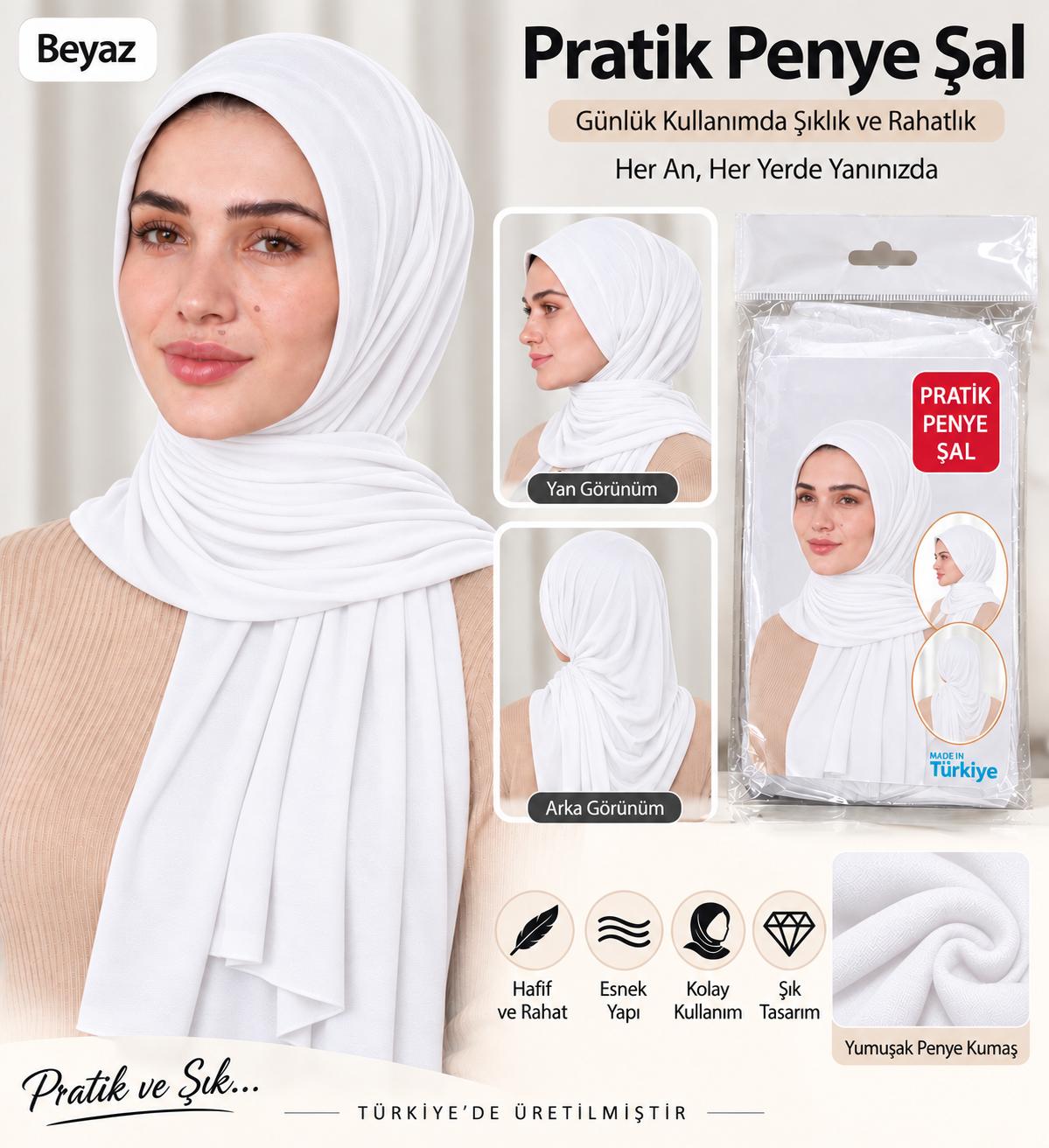 BRZ PRATİK PENYE ŞAL BEYAZ ADET SATIŞ