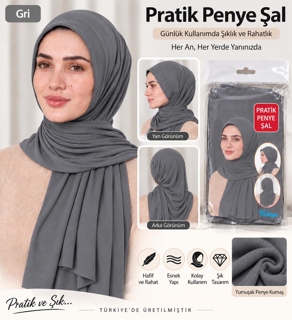 BRZ PRATİK PENYE ŞAL GRİ ADET SATIŞ