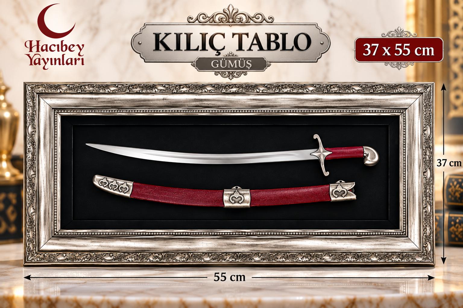 NAKKAŞ NKTB-KL03G1 KILIÇ TABLOSU GÜMÜŞ