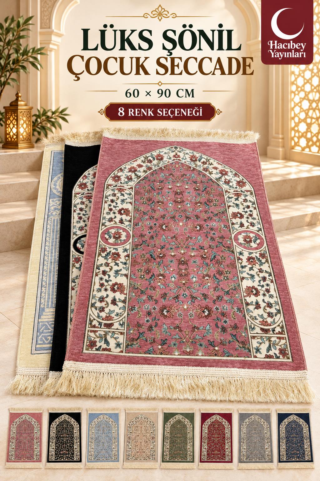NB LÜKS ŞÖNİL 60*90 CM ÇOCUK SECCADE 8 RENK NO:4