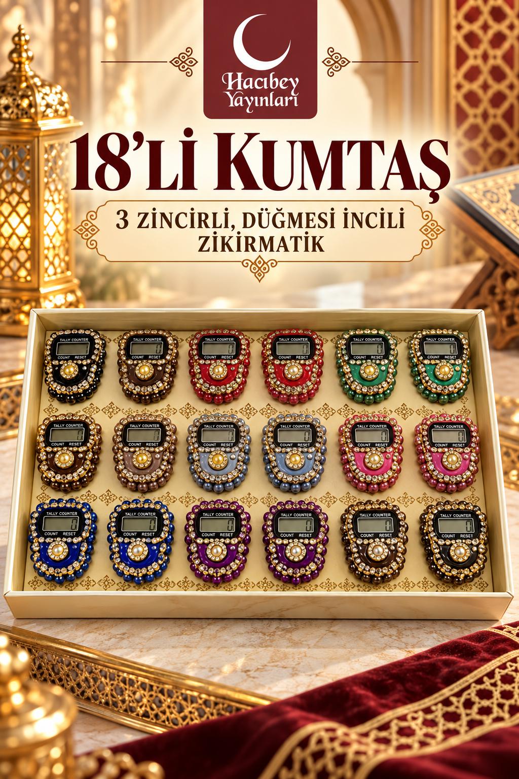 HNM DÜĞMESİ TAŞLI KUMTAŞ 18'Lİ ZİKİRMATİK 