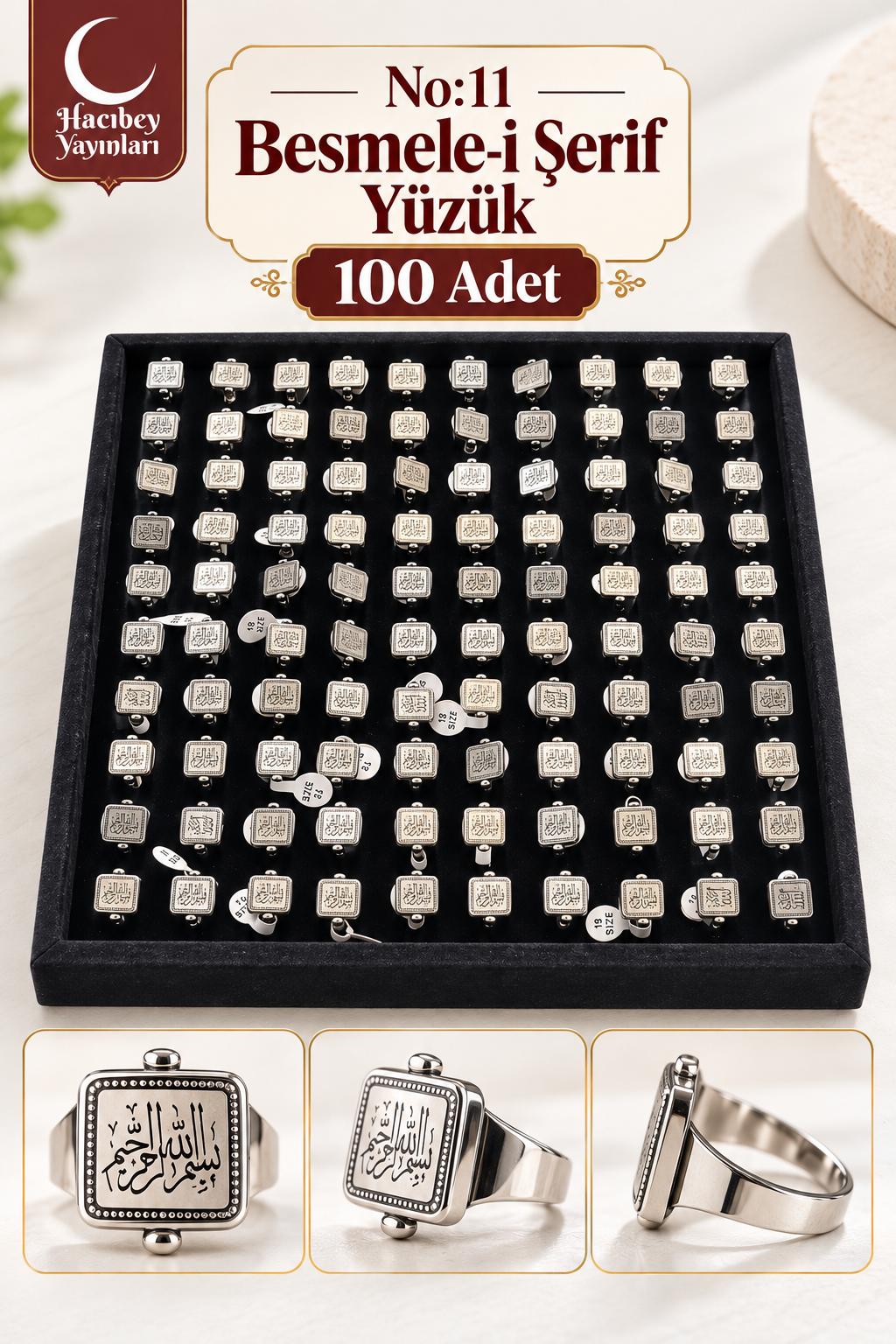 NO:11 BESMELELİ YÜZÜK (100 ADET)