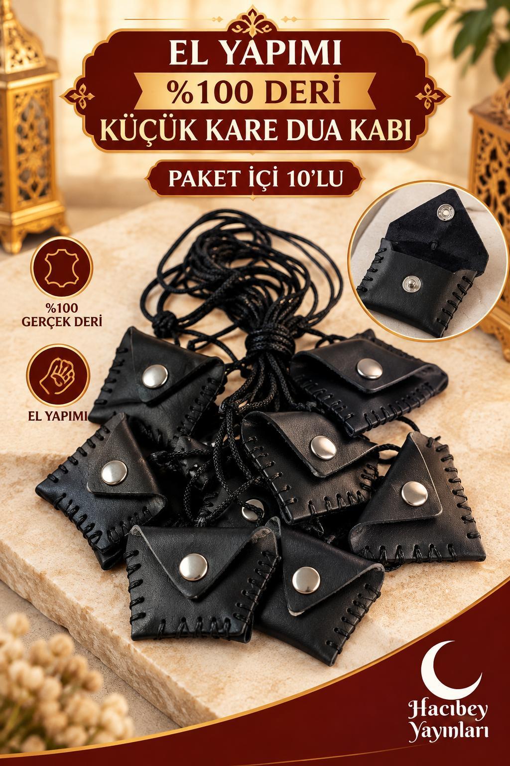 YMN EL YAPIMI %100 DERİ KÜÇÜK KARE CEVŞEN  PAKET İÇİ 10'LU