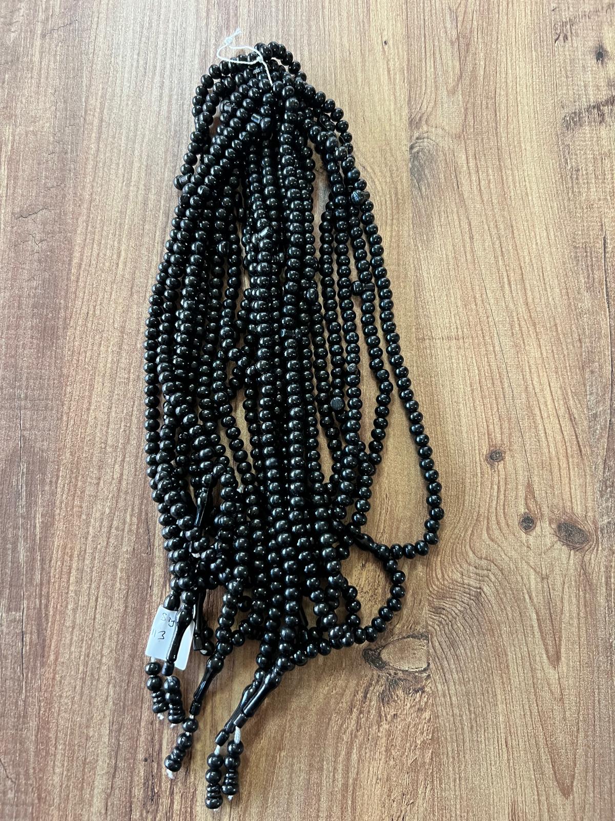 OZL TESBİH 10 MM SİYAH KOD 113  DESTE