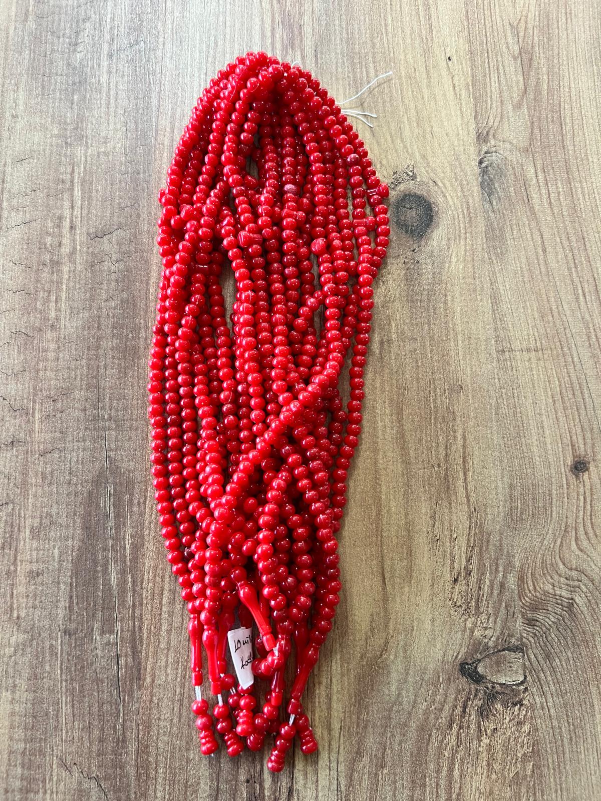 OZL TESBİH 10 MM KIRMIZI KOD 115  DESTE