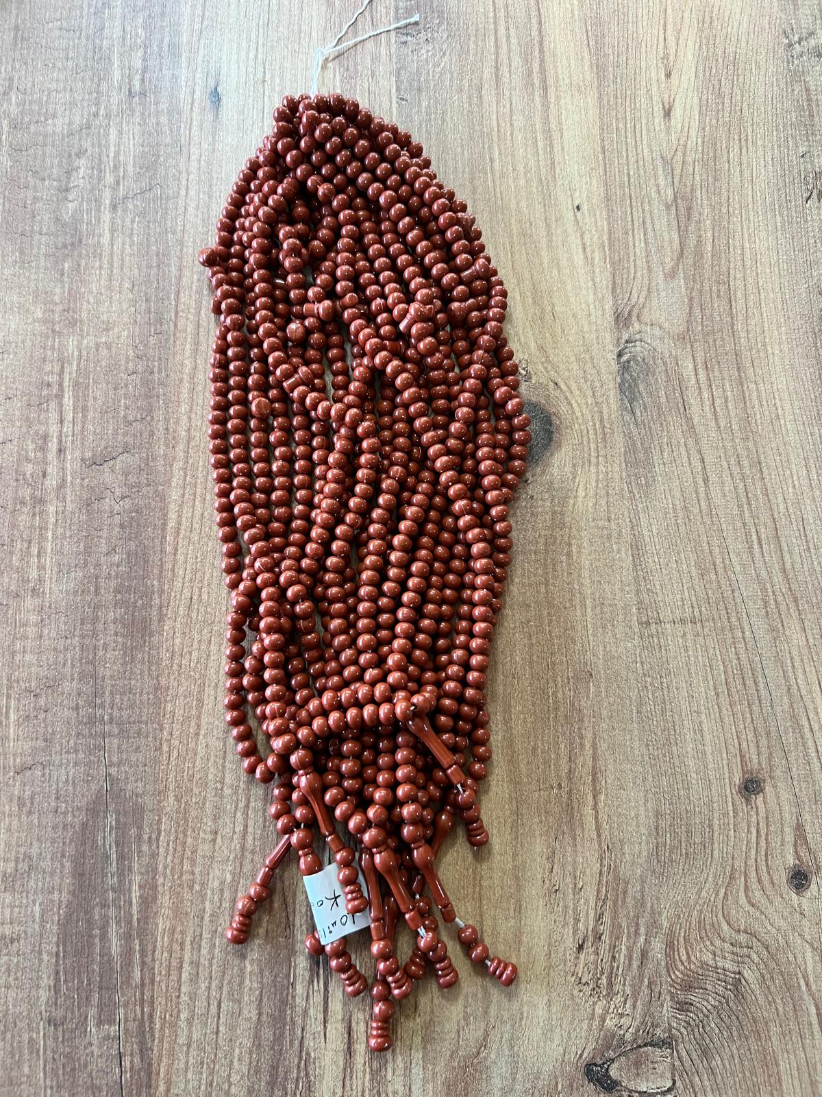 OZL TESBİH 10 MM KAHVERENGİ KOD 116  DESTE