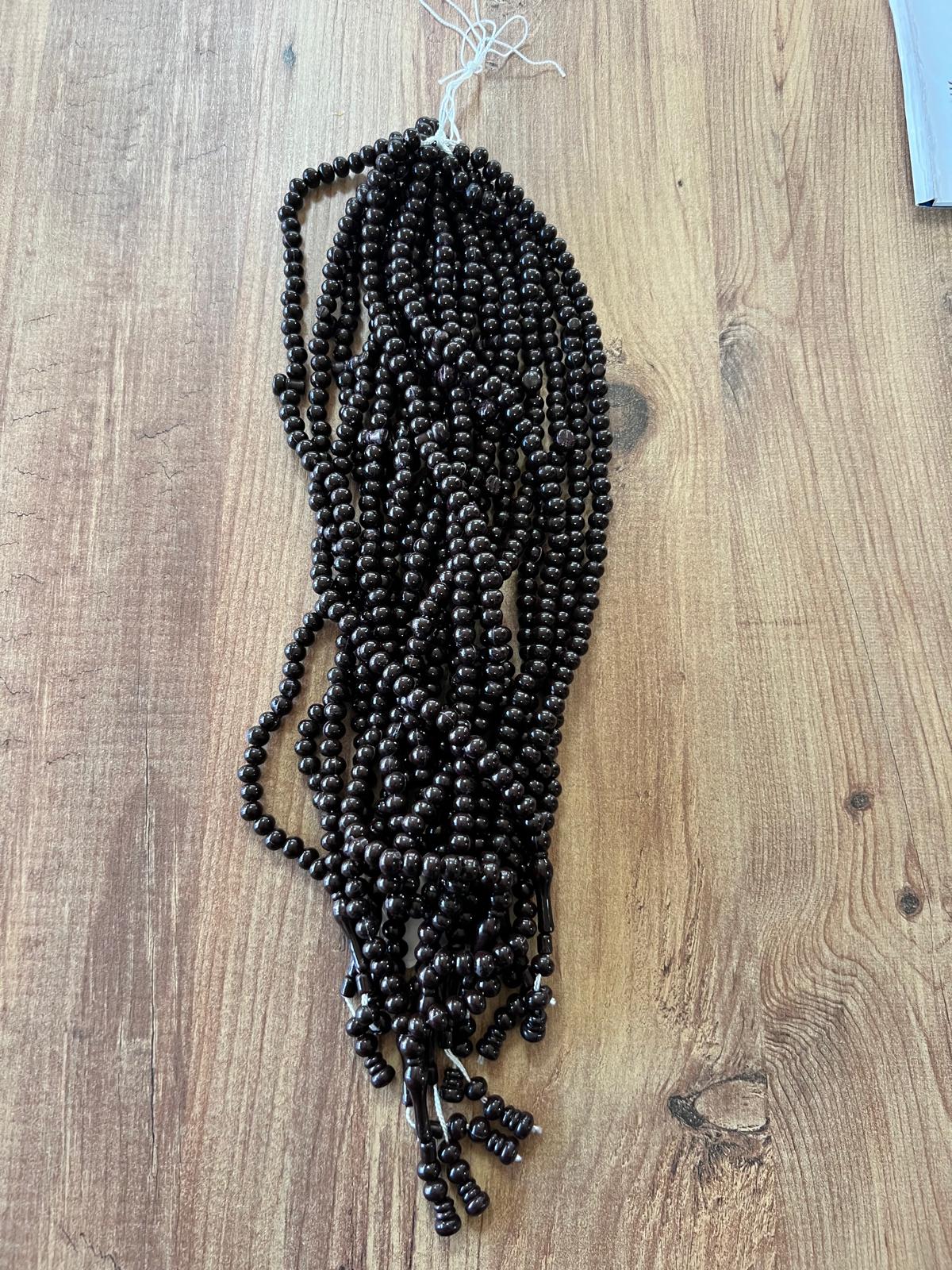 OZL TESBİH 10 MM KAHVERENGİ KOD 128  DESTE